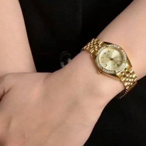 New Diamond Citizen Ladies Gold Stainless Steel Date Classic Watch main image 4